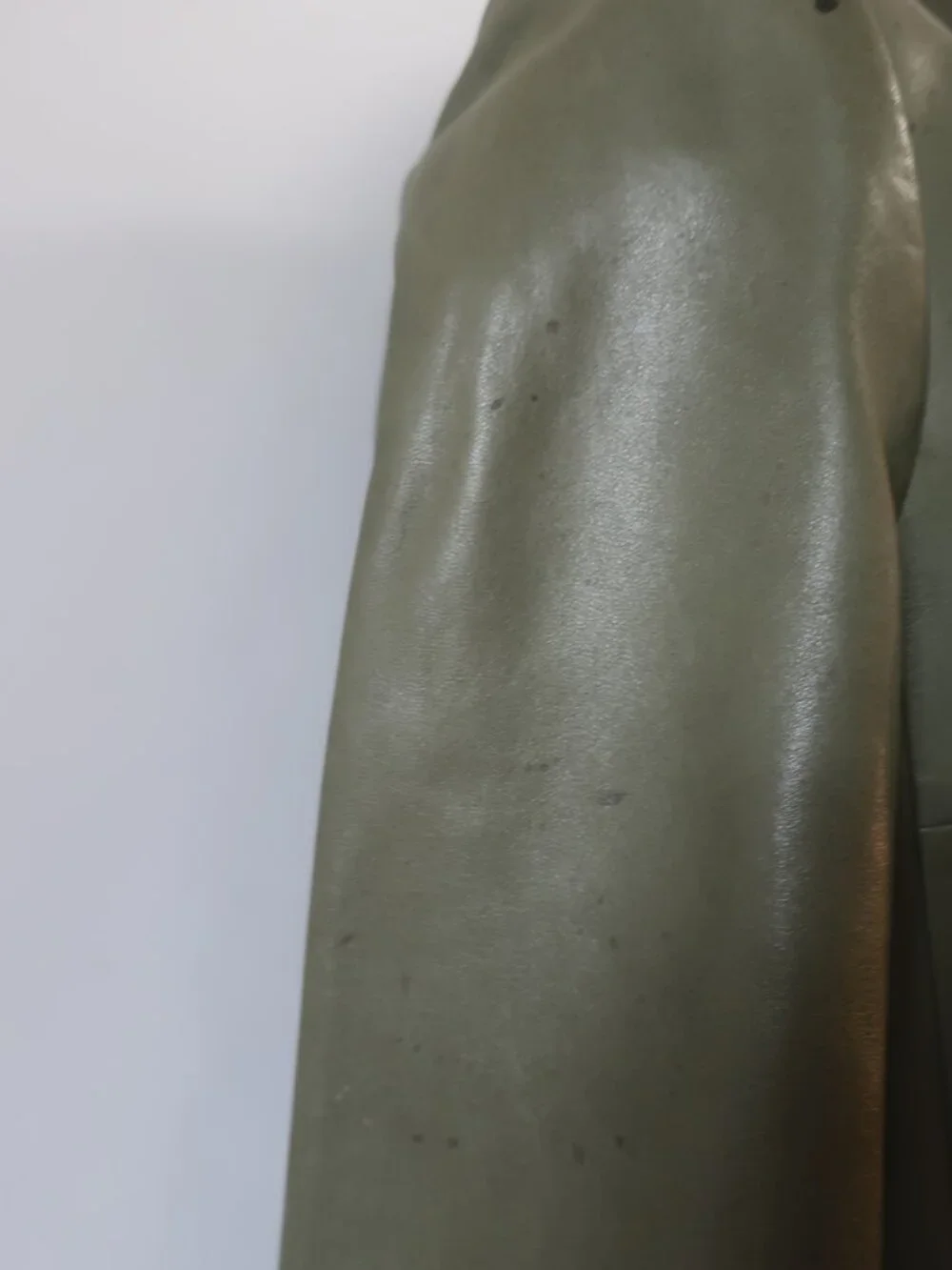 Womens Chanel Green Leather Belted Coat 36 EU/US 4 - Picture 5 of 16